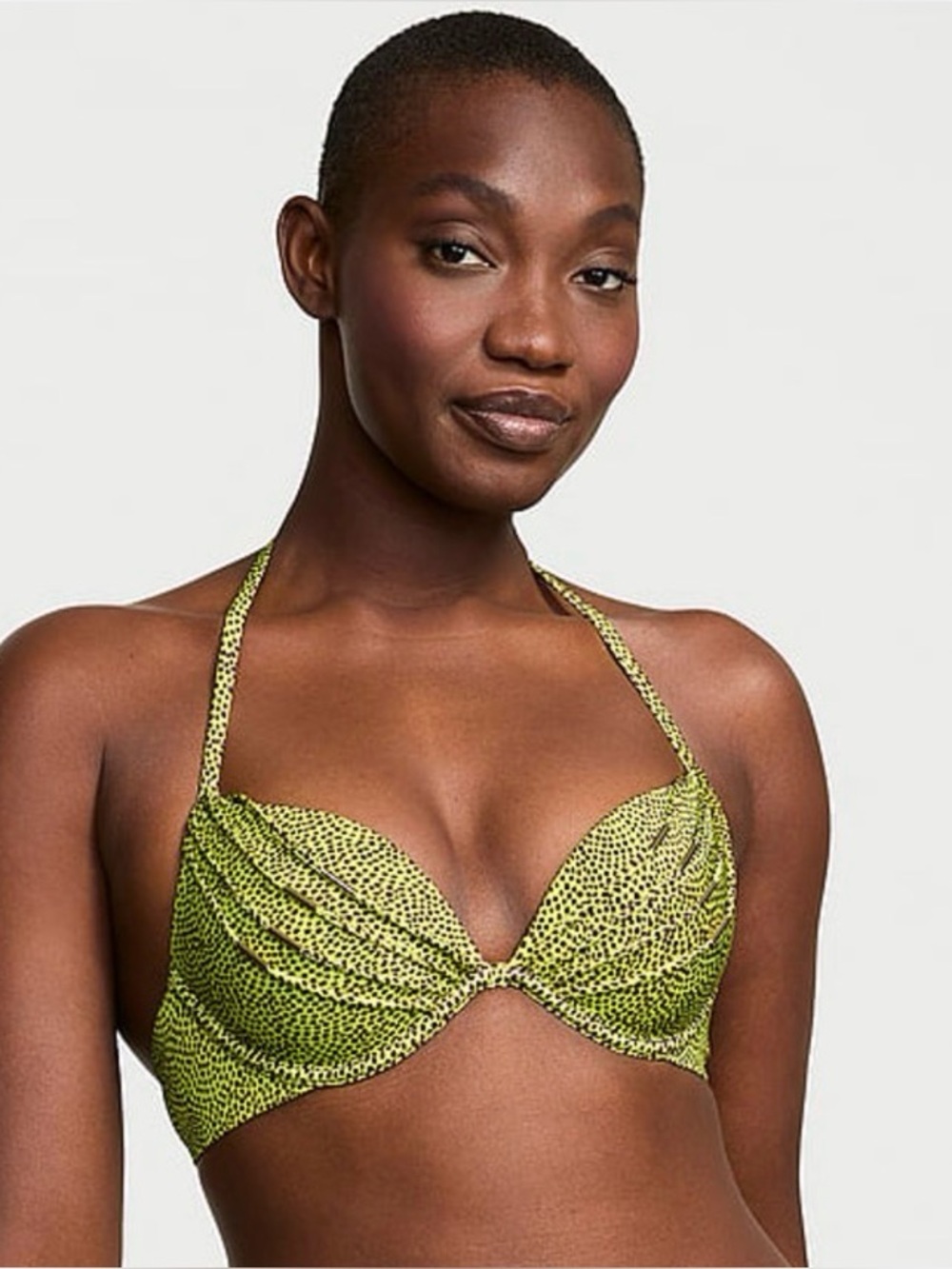 NWT Victoria’s Secret Archives Push-Up Bikini Top 36DD limelight green